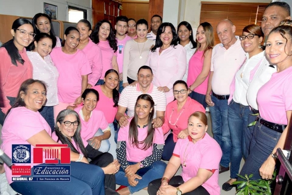 Regional de Educación 07 se suma a la campaña contra el cáncer de mama