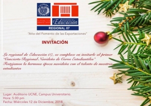 Regional Educaci&oacute;n 07 realizar&aacute; primer Concierto Regional Navide&ntilde;o de Coros Estudiantiles