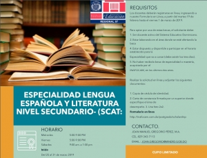 OFERTA PRIMERA CONVOCATORIA DE POSTGRADO