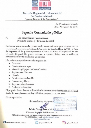 Informaci&oacute;n de inter&eacute;s a comerciantes y empresarios