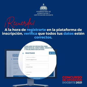 Al completar tus datos para aplicar al #ConcursoParaDocentes verifica que todos est&eacute;n correctos.